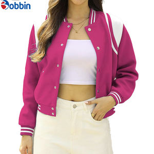 Customized logo Cropped Varsity <b>Jackets</b> <b>Women</b> Custom <b>Women's</b> Varsity <b>Jacket</b> <b>Corduroy</b> Sheep Skin Windproof Breathable Top Selling - Product Image 2