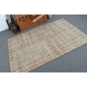 Alfombra Turca de 4.3x6.5 pies, Alfombra Oriental Marrón Vintage - Product Image 1