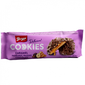 Lot de 18 paquets de biscuits Bergen Jelly Cube à la crème de lait et au cassis, 128g chacun, carton principal, poids net 2,304 kg - Product Image 1