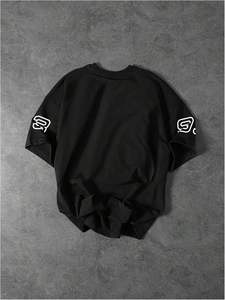 Wholesale <b>Slim</b> <b>Fit</b> <b>Men's</b> T-Shirts and <b>Shorts</b> Sets Customized Summer High Quality Silk/Cotton Breathable Solid Color - Product Image 5