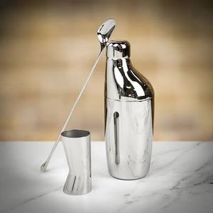 เชคเกอร์ค็อกเทลสแตนเลสสตีลหรูหรา ดีไซน์โค้งตามหลักสรีรศาสตร์ ขัดเงาแบบกระจก ป้องกันการรั่วซึม สำหรับบาร์ในบ้านและการผสมแบบมืออาชีพ - Product Image 3