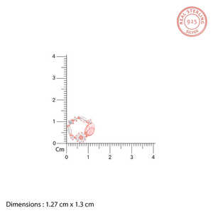 ต่างหูรูปหยดน้ำสีโรสโกลด์14K ทรงดวงจันทร์ทันสมัยพร้อมเพชรตัดลูกแพร์และโมราสำหรับงานหมั้นหรืองานแต่งงาน - Product Image 2