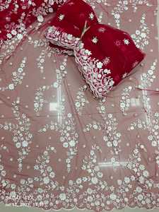 Tissu de filet de travail de fil de broderie de matériel de robe de mariage et d'occasion de conception moderne de luxe à vendre - Product Image 5