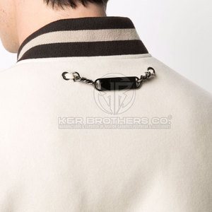 Fashionable Men Leather Sleeves Varsity <b>Jacket</b> Classic <b>Baseball</b> <b>Bomber</b> <b>Jacket</b> for Winter and Daily Wear - Product Image 5