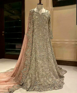 Robe de mariée élégante avec de belles perles de verre de cristal ornées, tenue de mariage, 2021, nouvelle collection - Product Image 3