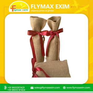 Sac fourre-tout en jute écologique pour 2 bouteilles de vin Cadeau élégant et élégant Vente au meilleur prix Sacs promotionnels de qualité supérieure - Product Image 2