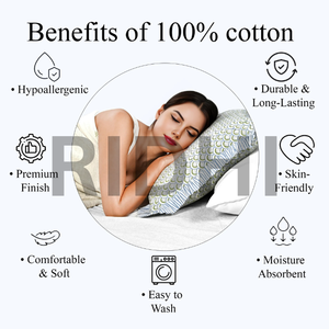 Funda de Cojín de Algodón con Estampado Floral Cuadrado Harmony, con Cierre de Cremallera, Extraíble, Lavable, Decoración de Lujo - Product Image 3