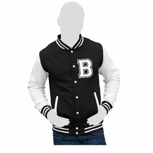 Veste universitaire personnalisée de haute qualité pour hommes, haut tendance, manches en laine et en PU du fabricant OEM, matériau en tissu de style Letterman - Product Image 1