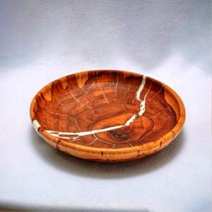 Bol avec accents en résine rouge Thomas Fine Woodworks Bol en résine en ligne au meilleur prix Taille du produit personnalisé Fabriqué en Inde - Product Image 2