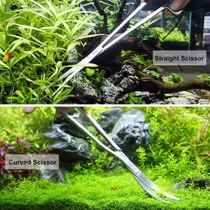 Kit de inicio de acuario de acero inoxidable 2025, juego de herramientas de instrumentos quirúrgicos veterinarios, 5 pinzas, pinzas para plantas acuáticas, estuche incluido - Product Image 3