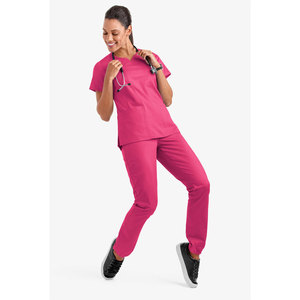 Col en V femmes vêtements de travail fournisseurs d'hôpitaux médecin gommages personnel féminin gommages médicaux costumes uniformes - Product Image 2
