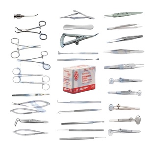 Juego de instrumentos quirúrgicos de tapa de ojo, conjunto de instrumentos de oftalmotología reutilizables de acero inoxidable, clase I, 35 piezas - Product Image 1