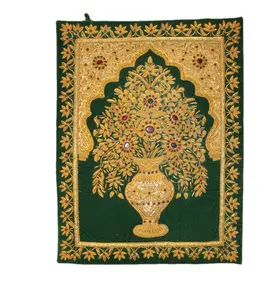 Tapiz de Pared con Bordado Zari, Joyas Bordadas a Mano, Arte Decorativo de Lujo para Interiores, Decoración del Hogar para Sala de Estar o Jardín - Product Image 1