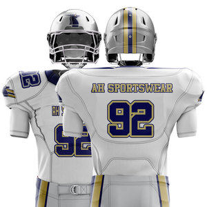 Conjunto de uniforme de fútbol americano para adultos jóvenes superventas, aparejos de sublimación transpirables totalmente personalizados, entrenamiento impreso de sarga - Product Image 2