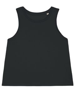 Hot Custom Logo <b>Women's</b> Summer Ribbed <b>Crop</b> Tank <b>Top</b> Thin Black and <b>White</b> Lady Vest Knitted Streetwear with Solid Pattern - Product Image 3