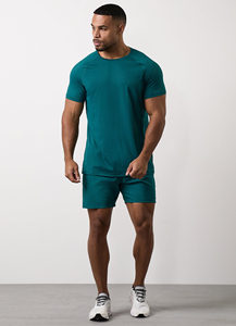 เสื้อยืดออกกำลังกายผ้าโพลีเอสเตอร์180ก. ทำจากโพลีเอสเตอร์แห้งเร็วออกแบบโลโก้ได้ตามต้องการ100% ผู้ชาย - Product Image 5