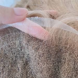 Prothèse capillaire frontale pour hommes, 100% cheveux humains brésiliens, lisses/ondulés naturels, 6 pouces, cheveux Remy courts, base en soie, aspect naturel - Product Image 2