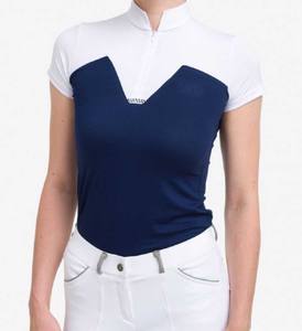 Camisa de equitación de moda Ropa ecuestre personalizada Camiseta de ajuste elástico de secado rápido Camiseta de manga corta Baselayer Top para jinetes activos - Product Image 4