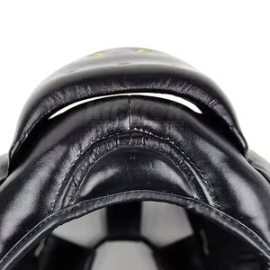 High Quality Leather Adjustable Strap <b>Head</b> Guard with Soft Inner Lining and Strong Outer Shell for Long Lasting Comfort and Use - Product Image 4