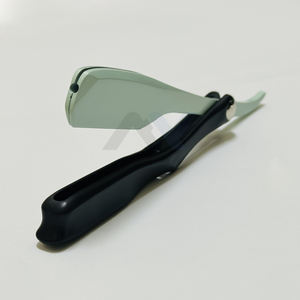 Navaja de Afeitar de Alta Calidad para Hombre, Estilo Pinch, Mango de Plástico, Plegable Manual, de un Solo Filo, con Funda de Cuero - Product Image 2