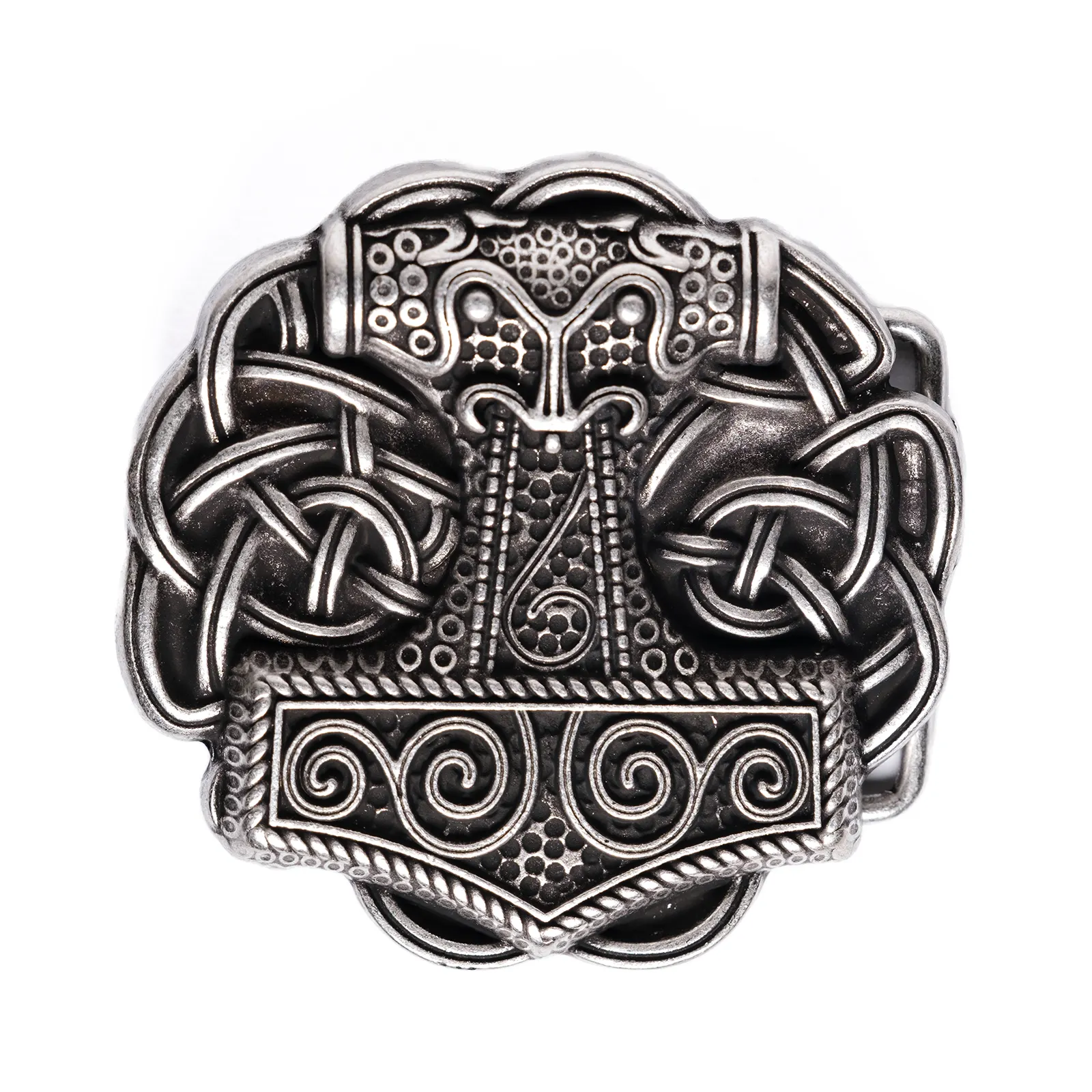 Gürtels chnalle verziert mit Anker design für 4cm Gürtel mit antikem silbernem galvanischem Finish aus Italien