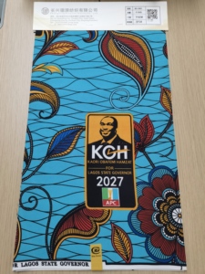 Tissu ciré 100 % polyester <span class=keywords><strong>APC</strong></span>, prix de gros direct usine, pour les élections présidentielles du gouvernement de l'État de Lagos au Nigeria en 2027 - Product Image 1