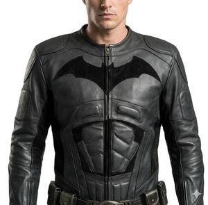 Blouson de moto en cuir blindé Dark Knight. Cette veste en cuir haute performance est inspirée de l'esthétique Dark Knight. - Product Image 2