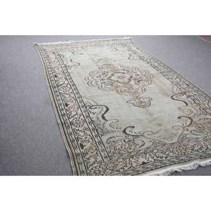 Tapis Classique en Laine Vert Marron Patchwork Fait à la Main 5'6 "X 9 'Couloir Rectangulaire 10mm pour Salon Chevet Adolescents-Taille 4m Latex - Product Image 2