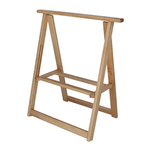 Chevalet en bois de hêtre WELL HOME 83 cm, hauteur réglable, finition non vernie - Product Image 1