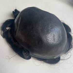 Prothèse Capillaire <span class=keywords><strong>Homme</strong></span> : Perruque en Cheveux Humains, Système de Base en PU Intégral pour Hommes Souffrant de Calvitie, Cheveux Indiens Remy Ondulés, Raides ou Bouclés - Product Image 4