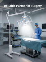 Lampe d'opération LED portable sans ombre 140000 Lux 39 ampoules, éclairage chirurgical sur pied pour hôpital, clinique, salle d'opération