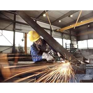 Amoladora Angular Inalámbrica Profesional de 18V y 5 Pulgadas con Cabezal Plano, Kit con Batería de 6.2Ah, Interruptor Deslizante, Disco de 125mm de Diámetro para Pulir - para Bricolaje - Product Image 1