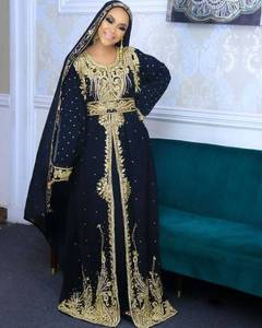 งานทำมือโมร็อกโกอาบายาที่มีสีสันแบบโมร็อกโกปัก abayas ราคาโรงงานระบายอากาศ - Product Image 1