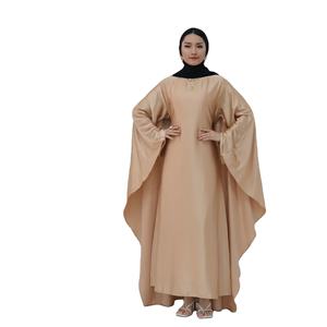 Vente en gros de robes islamiques de luxe pour femmes, col rond, style modeste, pour l'Aïd et le Ramadan, avec personnalisation complète. - Product Image 1