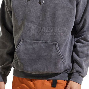 Venta caliente Precio barato Hombres Basics Acid Wash Hoodies Mejor calidad de manga larga de calidad superior del producto Sudadera con capucha - Product Image 5