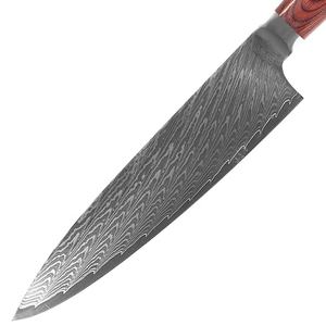 มีดทำครัวเหล็กดามัสกัสเหล็กสแตนเลสมีดทำครัวคมมากทำตามคำสั่งซื้อจำนวนมาก - Product Image 3