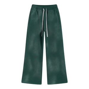 Pantalon de survêtement lavé personnalisé de haute qualité pour hommes avec poches latérales couleur unie streetwear pantalons confortables pour hommes - Product Image 1