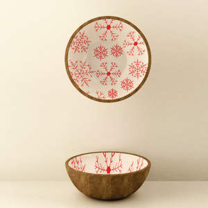 Table Top Serveware Bol Rond En Bois Autocollant Naturel et Émail Bol De Service Fruits Artisanat Soupe Et Bol À Mélanger - Product Image 2