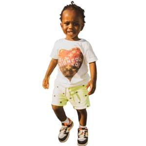 T-shirt à imprimé cœur graphique, manches courtes, col rond, streetwear décontracté, unisexe, en coton, haut tendance - Product Image 6