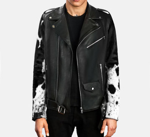 Vestes en cuir véritable pour hommes, tendance hiver, design personnalisé, logo, imperméables, respirantes, coupe-vent, vente chaude - Product Image 4