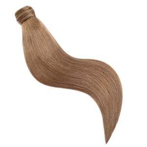 Extension de queue de cheval à cordon de serrage blond cassé - 100% cheveux humains, ondulation naturelle, à clipser - Product Image 1
