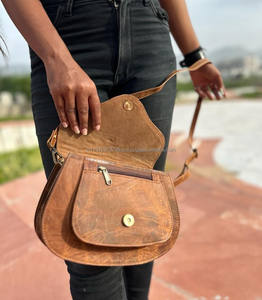 Sac à main en cuir véritable Crunch véritable fait à la main Sac à main en cuir véritable Crunch pour femmes sac à bandoulière en cuir véritable Vintage pour le bureau - Product Image 5