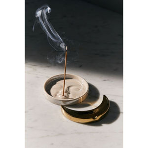 Gold Flower Shape <b>Incense</b> <b>Stick</b> <b>Holder</b> Stylish Metal Bakhoor Stand for Home Office Tabletop Decoration Wholesale From India - Product Image 2