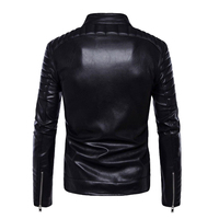 Blouson de moto en cuir véritable pour homme, coupe ajustée, style motard, coupe-vent et imperméable, en peau de mouton, collection hiver, vente en gros