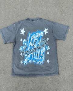 Nueva tendencia personalizada Puff impreso Logo hombres camiseta Casual de talla grande 100% algodón Unisex Streetwear camiseta de gran tamaño para hombres - Product Image 6