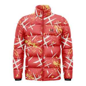 W4G เสื้อโค้ทขนเป็ดด้านหน้าพิมพ์ลายพรางสีล้วนมีซิปแนวทางการน้ำหนักเบาสวมใส่สบายทนทานต่อลมในฤดูหนาว - Product Image 1