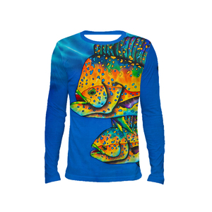 2025 hombres de moda UPF 50 + secado rápido verano pesca rendimiento camisas de manga larga que absorbe la humedad ropa de pesca personalizada impresa - Product Image 1