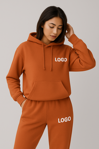 ชุดเซ็ตฤดูหนาวสองชิ้นสำหรับผู้หญิงแบบสั่งทำ เสื้อฮู้ดดี้ครอปตัวใหญ่และกางเกงจ็อกเกอร์มีซับในพร้อมลายพิมพ์ ขายส่งจากโรงงานบังกลาเทศ - Product Image 2