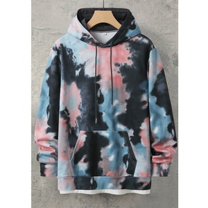 Sweat à capuche pour hommes en polyester personnalisé Tie Dye Sweats à capuche à manches longues pour hommes Top qualité Logo personnalisé Tie Die Sweat à capuche pour hommes - Product Image 1