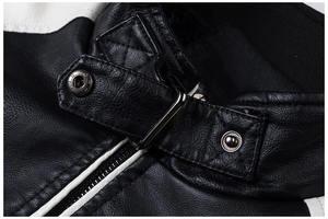 Hiver Nouveau Casual Motor Leather Jackets Hommes Automne Outdoor Fashion Biker Warm Canvas Stand Collar Front Waterproof Eco-Friendly - Product Image 4